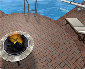 Outdoor paved area
