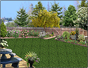 Backyard landscape design