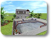 Swimming Pool with Fence