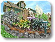 Garden Design with Rock Border