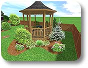 Backyard landscape design