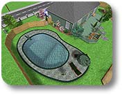 Ariel View of a Swimming Pool Design